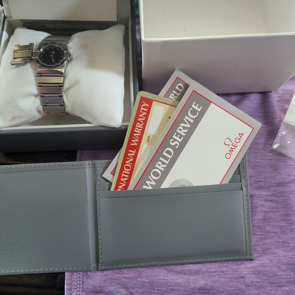 Omega Stainless Womens Constellation Watch W/box, 3 additional Links & Paperwork
